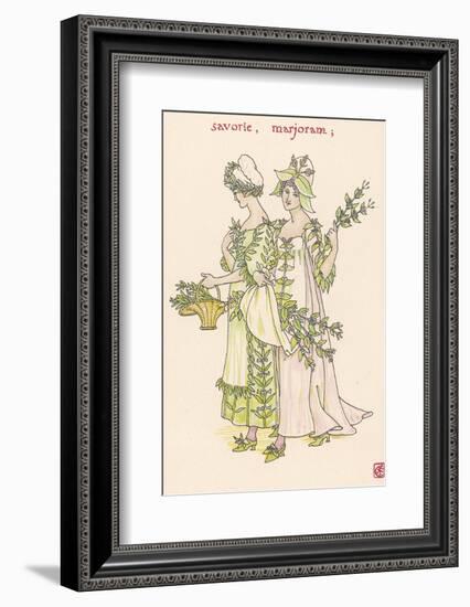 With Satureja Savory and Marjoram Personified-Walter Crane-Framed Photographic Print