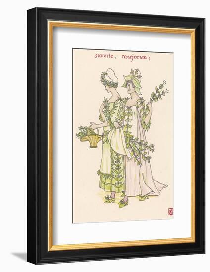 With Satureja Savory and Marjoram Personified-Walter Crane-Framed Photographic Print