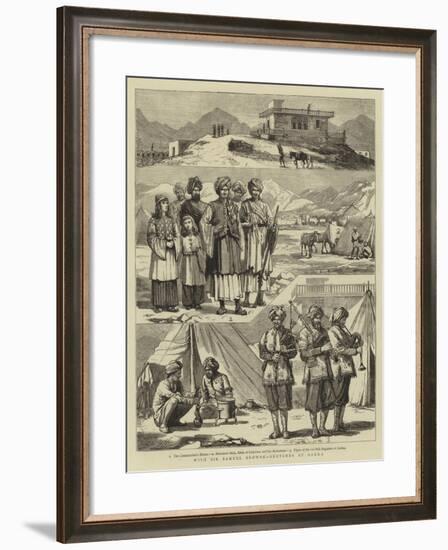 With Sir Samuel Browne, Sketches at Dakka-null-Framed Giclee Print
