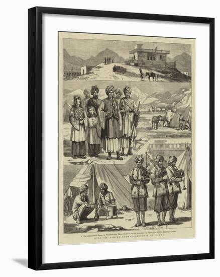 With Sir Samuel Browne, Sketches at Dakka-null-Framed Giclee Print