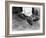 With Soiled Army Boots, a Chaplain and Soldier Kneel at Catholic Mass Is Held for Two Dead Soldiers-null-Framed Photo