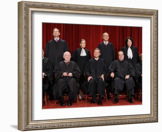 With the Addition of Justice Sonia Sotomayor, The High Court Sits for a New Group Photograph-null-Framed Photographic Print