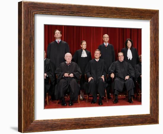 With the Addition of Justice Sonia Sotomayor, The High Court Sits for a New Group Photograph-null-Framed Photographic Print