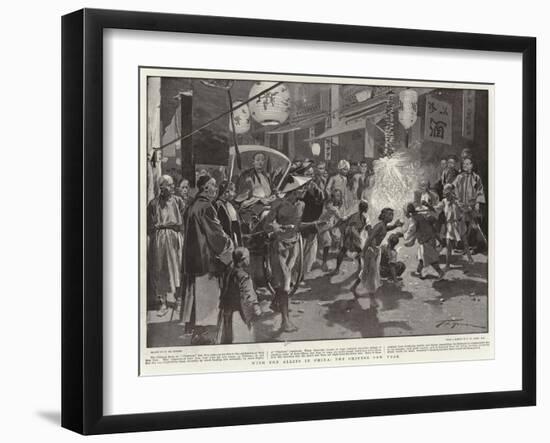 With the Allies in China, the Chinese New Year-Frederic De Haenen-Framed Giclee Print