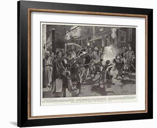 With the Allies in China, the Chinese New Year-Frederic De Haenen-Framed Giclee Print