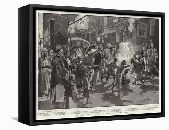 With the Allies in China, the Chinese New Year-Frederic De Haenen-Framed Premier Image Canvas