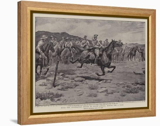 With the Australian Troops in South Africa, Riding for a Fall-Godfrey Douglas Giles-Framed Premier Image Canvas