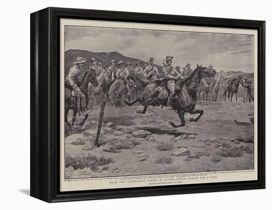 With the Australian Troops in South Africa, Riding for a Fall-Godfrey Douglas Giles-Framed Premier Image Canvas