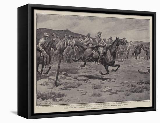 With the Australian Troops in South Africa, Riding for a Fall-Godfrey Douglas Giles-Framed Premier Image Canvas