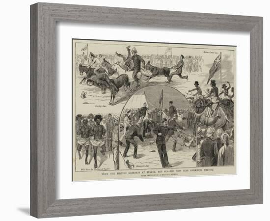 With the British Garrison at Suakim, Red Sea, the New Year Gymkhana Meeting-null-Framed Giclee Print