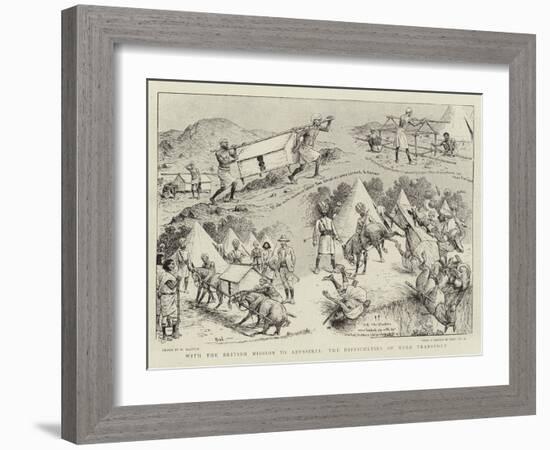 With the British Mission to Abyssinia, the Difficulties of Mule Transport-William Ralston-Framed Giclee Print