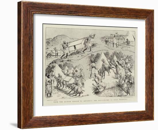 With the British Mission to Abyssinia, the Difficulties of Mule Transport-William Ralston-Framed Giclee Print