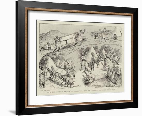 With the British Mission to Abyssinia, the Difficulties of Mule Transport-William Ralston-Framed Giclee Print