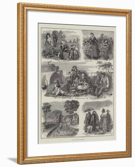 With the Fruit-Gatherers-Edmund Richard White-Framed Giclee Print