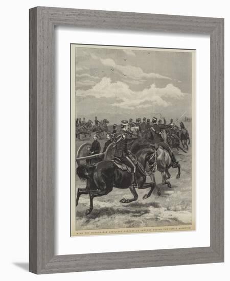 With the Honourable Artillery Company at Chatham During the Easter Manoevres-null-Framed Giclee Print