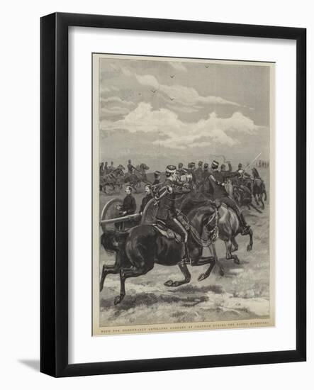 With the Honourable Artillery Company at Chatham During the Easter Manoevres-null-Framed Giclee Print