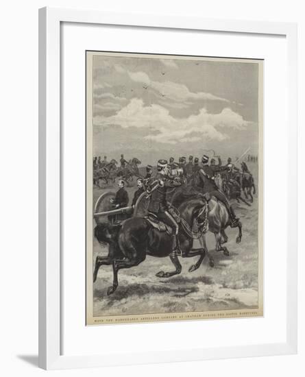 With the Honourable Artillery Company at Chatham During the Easter Manoevres-null-Framed Giclee Print