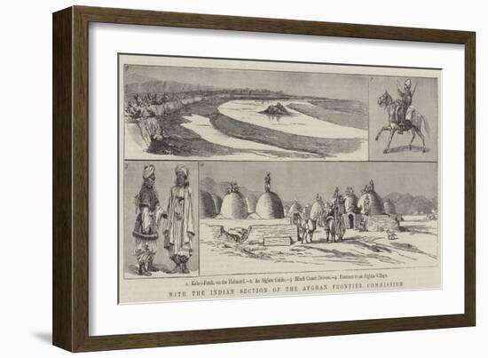 With the Indian Section of the Afghan Frontier Commission-null-Framed Giclee Print