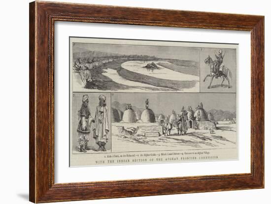 With the Indian Section of the Afghan Frontier Commission-null-Framed Giclee Print