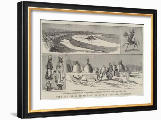 With the Indian Section of the Afghan Frontier Commission-null-Framed Giclee Print