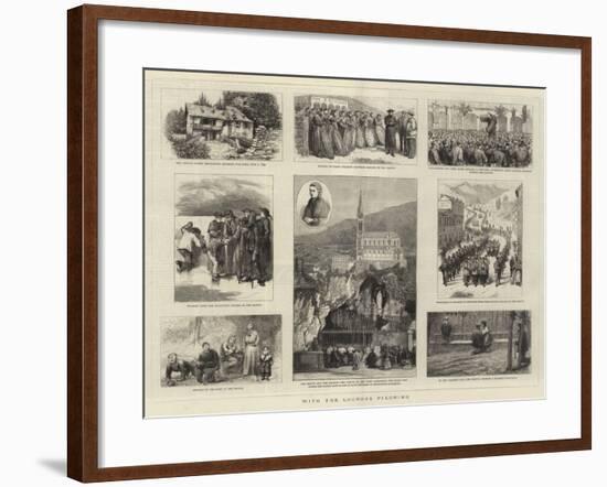 With the Lourdes Pilgrims-null-Framed Giclee Print
