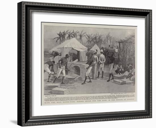 With the Nile Expedition, Baking Bread for the Army in the Nuzzul at Kosheh-Joseph Nash-Framed Giclee Print