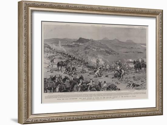 With the Nile Expedition, the Main Attack at Dawn on the Dervish Position at the Battle of Firket-Frank Dadd-Framed Giclee Print