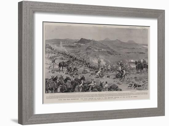 With the Nile Expedition, the Main Attack at Dawn on the Dervish Position at the Battle of Firket-Frank Dadd-Framed Giclee Print