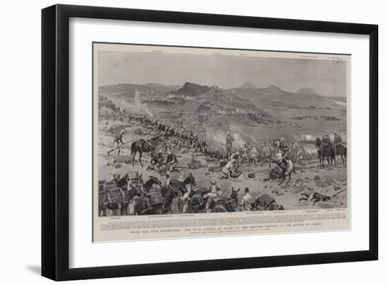 With the Nile Expedition, the Main Attack at Dawn on the Dervish Position at the Battle of Firket-Frank Dadd-Framed Giclee Print