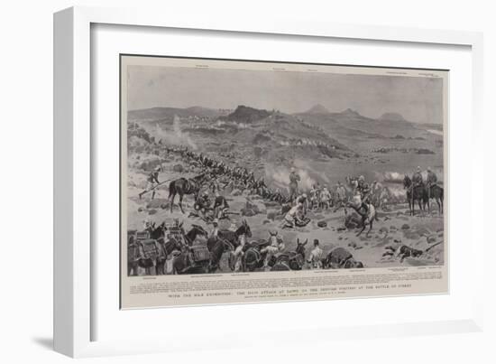 With the Nile Expedition, the Main Attack at Dawn on the Dervish Position at the Battle of Firket-Frank Dadd-Framed Giclee Print