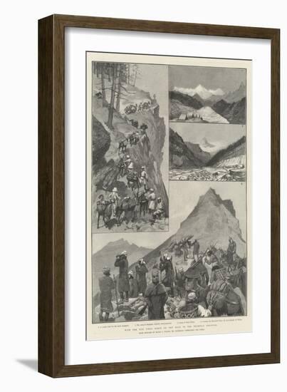 With the Niti Field Force on the Road to the Thibetan Frontier-Amedee Forestier-Framed Giclee Print