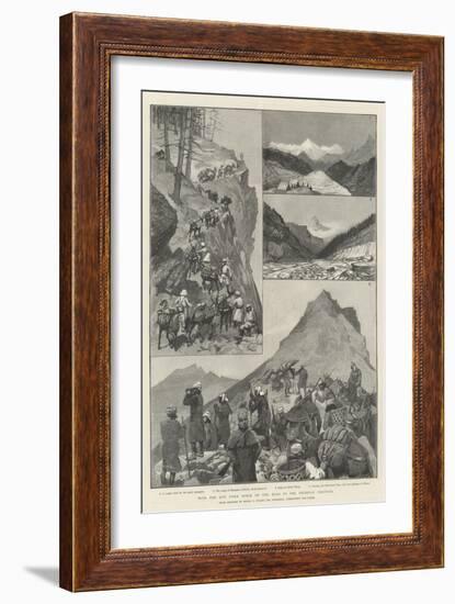 With the Niti Field Force on the Road to the Thibetan Frontier-Amedee Forestier-Framed Giclee Print