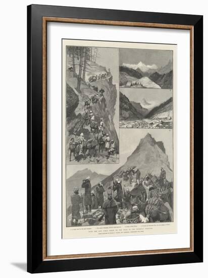 With the Niti Field Force on the Road to the Thibetan Frontier-Amedee Forestier-Framed Giclee Print