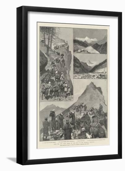 With the Niti Field Force on the Road to the Thibetan Frontier-Amedee Forestier-Framed Giclee Print