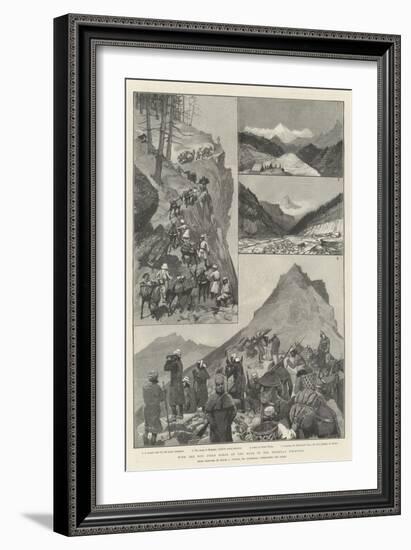 With the Niti Field Force on the Road to the Thibetan Frontier-Amedee Forestier-Framed Giclee Print