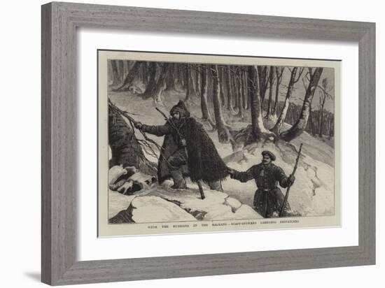 With the Russians in the Balkans, Staff-Officers Carrying Despatches-Samuel Edmund Waller-Framed Giclee Print