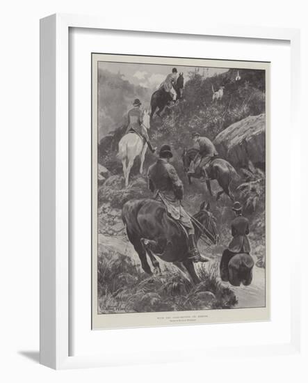 With the Stag-Hounds on Exmoor-Richard Caton Woodville II-Framed Giclee Print