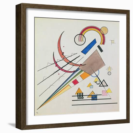 With the Triangle (W/C and Gouache)-Wassily Kandinsky-Framed Giclee Print