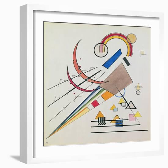 With the Triangle (W/C and Gouache)-Wassily Kandinsky-Framed Giclee Print