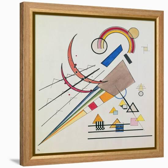 With the Triangle (W/C and Gouache)-Wassily Kandinsky-Framed Premier Image Canvas