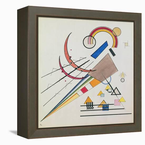 With the Triangle (W/C and Gouache)-Wassily Kandinsky-Framed Premier Image Canvas