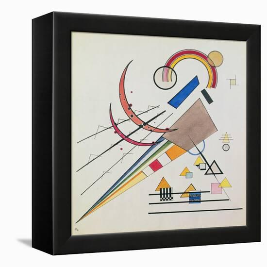 With the Triangle (W/C and Gouache)-Wassily Kandinsky-Framed Premier Image Canvas