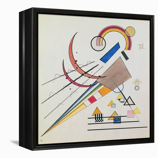 With the Triangle (W/C and Gouache)-Wassily Kandinsky-Framed Premier Image Canvas