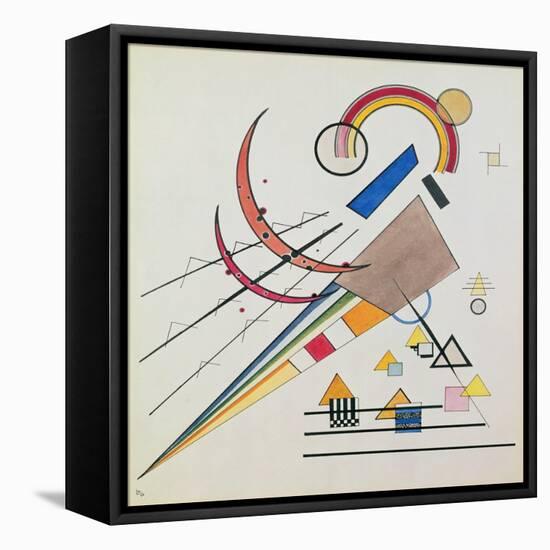 With the Triangle (W/C and Gouache)-Wassily Kandinsky-Framed Premier Image Canvas