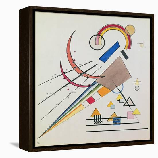 With the Triangle (W/C and Gouache)-Wassily Kandinsky-Framed Premier Image Canvas