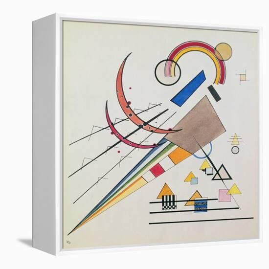 With the Triangle (W/C and Gouache)-Wassily Kandinsky-Framed Premier Image Canvas