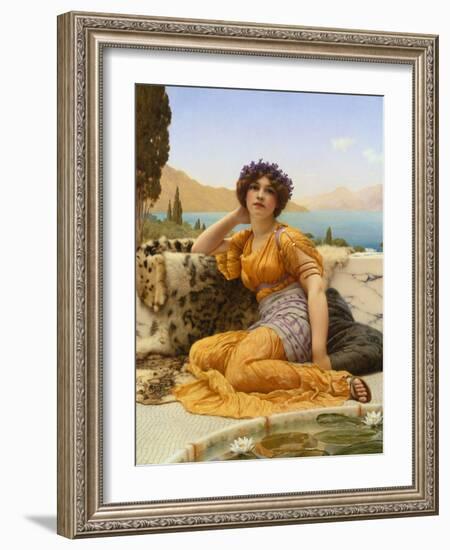 With Violets Wreathed and Robe of Saffron Hue, 1902-John William Godward-Framed Giclee Print