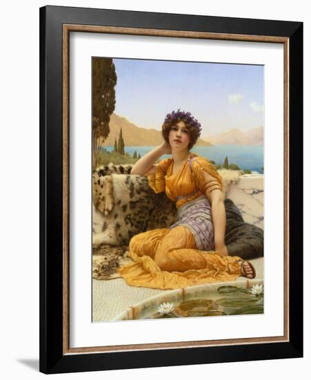 With Violets Wreathed and Robe of Saffron Hue, 1902-John William Godward-Framed Giclee Print