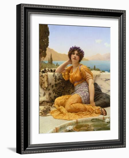 With Violets Wreathed and Robe of Saffron Hue, 1902-John William Godward-Framed Giclee Print