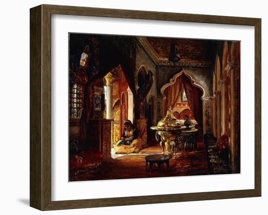 Within the Seraglio, 1879-Frederick Arthur Bridgman-Framed Giclee Print